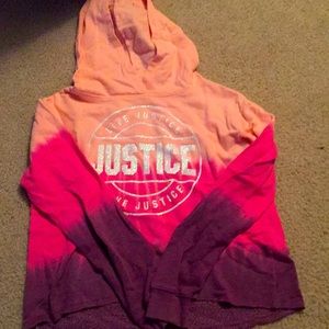 Justice girls cropped hoodie